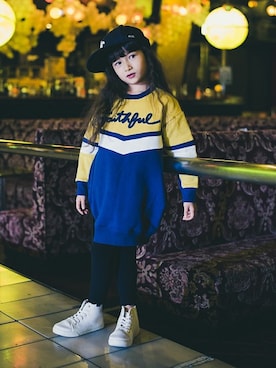 「RADCHAP（ラッドチャップ）のアイテム（シューズ）」を使った、BRANSHESさん（キッズ・110cm）の冬コーディネート