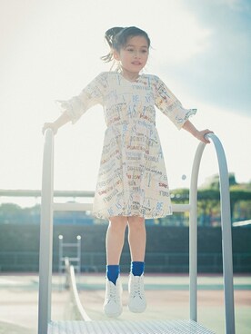 「RADCHAP（ラッドチャップ）のアイテム（ワンピース）」を使った、BRANSHESさん（キッズ・110cm）の冬コーディネート