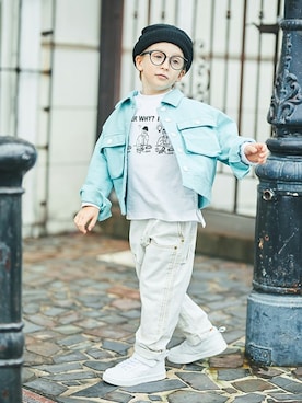 「BRANSHES（ブランシェス）のアイテム（ジャケット/アウター）」を使った、BRANSHESさん（キッズ・110cm）の春コーディネート