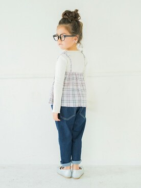 「アイテム（バレエシューズ）」を使った、BRANSHESさん（キッズ・107cm）の春コーディネート