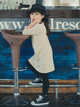 「RADCHAP（ラッドチャップ）のアイテム（ワンピース）」を使った、BRANSHESさん（キッズ・108cm）の春コーディネート