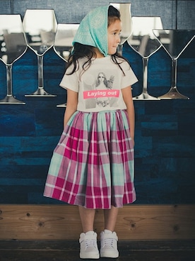 「アイテム（スカート）」を使った、BRANSHESさん（キッズ・108cm）の春コーディネート