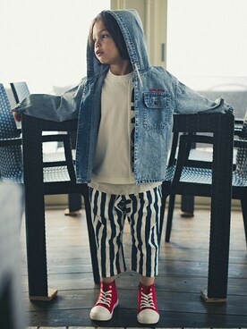 「RADCHAP（ラッドチャップ）のアイテム（シューズ）」を使った、BRANSHESさん（キッズ・110cm）の春コーディネート