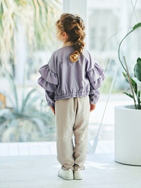 「kids」｜「アイテム（ノーカラージャケット）」を使った、BRANSHESさん（キッズ・106cm）の春コーディネート