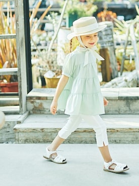 「kids」｜「アイテム（チュニック）」を使った、BRANSHESさん（キッズ・109cm）の夏コーディネート