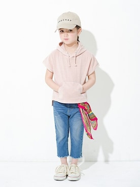 「RADCHAP（ラッドチャップ）のアイテム（帽子）」を使った、BRANSHESさん（キッズ・109cm）の夏コーディネート