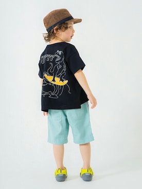 「アイテム（キャップ）」を使った、BRANSHESさん（キッズ・107cm）の夏コーディネート