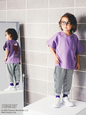 「PEANUTS（ピーナッツ）のアイテム」を使った、BRANSHESさん（キッズ・108cm）の夏コーディネート