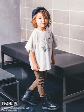 「PEANUTS（ピーナッツ）のアイテム」を使った、BRANSHESさん（キッズ・108cm）の夏コーディネート