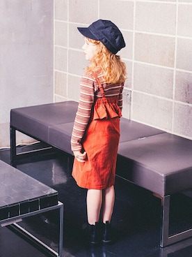 「アイテム（ジャンパースカート）」を使った、BRANSHESさん（キッズ・107cm）の夏コーディネート