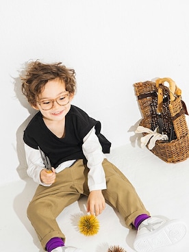 「IFME（イフミー）のアイテム（スニーカー）」を使った、BRANSHESさん（キッズ・107cm）の夏コーディネート