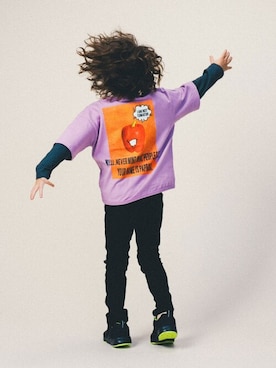 「バックプリント」｜BRANSHESさん（キッズ・108cm）の夏コーディネート