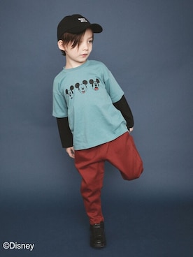 「ミッキー」｜BRANSHESさん（キッズ・110cm）の秋コーディネート