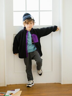 「kids」｜「アイテム（その他アウター）」を使った、BRANSHESさん（キッズ・110cm）の秋コーディネート