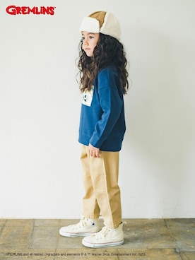 「アイテム（チノパンツ）」を使った、BRANSHESさん（キッズ・111cm）の秋コーディネート