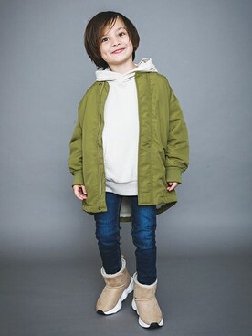 「kids」｜「アイテム（その他アウター）」を使った、BRANSHESさん（キッズ・110cm）の秋コーディネート