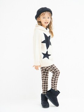 「BRANSHES（ブランシェス）のアイテム（ハンチング/ベレー帽）」を使った、BRANSHESさん（キッズ・114cm）の秋コーディネート