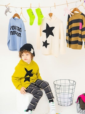 「アイテム（ニット/セーター）」を使った、BRANSHESさん（キッズ・110cm）の秋コーディネート