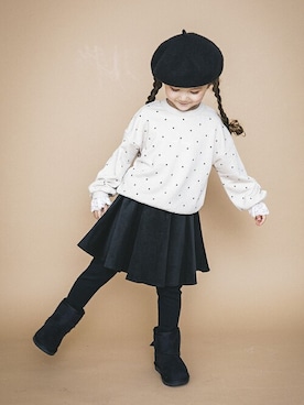 「BRANSHES（ブランシェス）のアイテム（ハンチング/ベレー帽）」を使った、BRANSHESさん（キッズ・108cm）の秋コーディネート