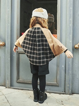 「kids」｜「アイテム（その他アウター）」を使った、BRANSHESさん（キッズ・109cm）の秋コーディネート