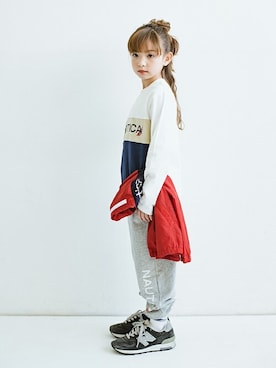 「kids」｜「アイテム（ブルゾン）」を使った、BRANSHESさん（キッズ・126cm）の冬コーディネート