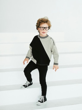 「CONVERSE（コンバース）のアイテム」を使った、BRANSHESさん（キッズ・107cm）の冬コーディネート