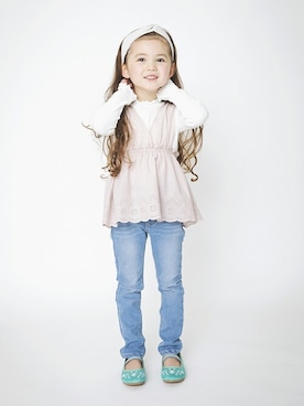 「アイテム（バレエシューズ）」を使った、BRANSHESさん（キッズ・108cm）の冬コーディネート