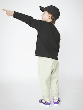 「アイテム（シューズ、パープル系）」を使った、BRANSHESさん（キッズ・113cm）の冬コーディネート