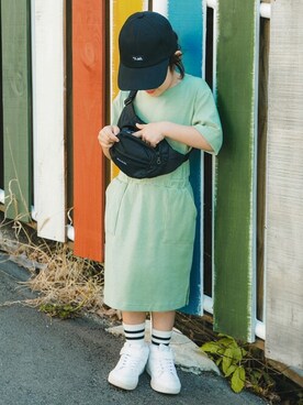 「RADCHAP（ラッドチャップ）のアイテム（ワンピース）」を使った、BRANSHESさん（キッズ・107cm）の春コーディネート