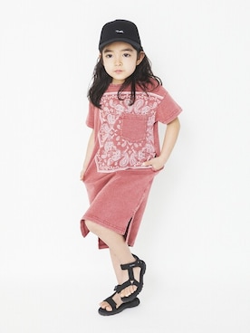 「RADCHAP（ラッドチャップ）のアイテム（ワンピース）」を使った、BRANSHESさん（キッズ・107cm）の春コーディネート