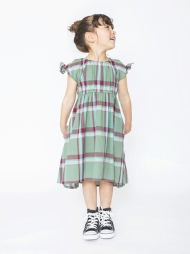 「アイテム（ワンピース）」を使った、BRANSHESさん（キッズ・104cm）の春コーディネート