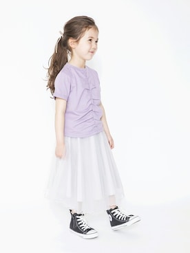 「シャーリング」｜BRANSHESさん（キッズ・110cm）の春コーディネート