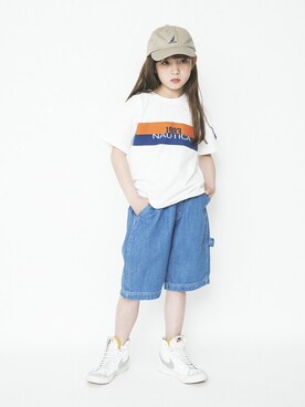 「アイテム（キャップ）」を使った、BRANSHESさん（キッズ・126cm）の春コーディネート