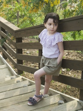 「おうちファッション」｜BRANSHESさん（キッズ・106cm）の春コーディネート