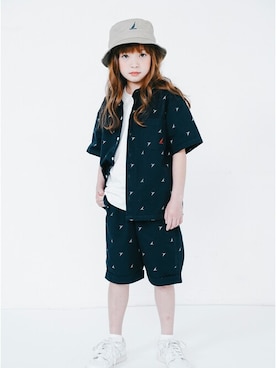 「アイテム（帽子）」を使った、BRANSHESさん（キッズ・126cm）の夏コーディネート