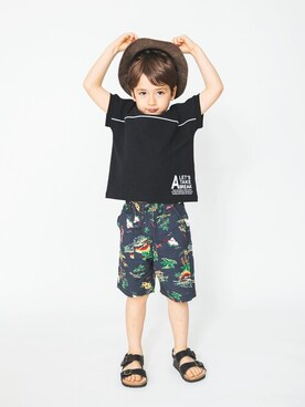 「バックロゴ」｜「アイテム（帽子）」を使った、BRANSHESさん（キッズ・110cm）の夏コーディネート