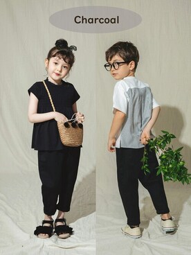 「BRANSHES（ブランシェス）のアイテム（チュニック）」を使った、BRANSHESさん（キッズ・110cm）の夏コーディネート