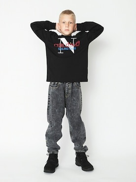 「アイテム（Tシャツ/カットソー）」を使った、BRANSHESさん（キッズ・131cm）の秋コーディネート