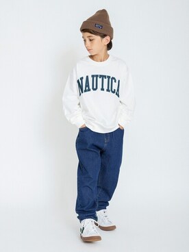 「アイテム（帽子）」を使った、BRANSHESさん（キッズ・130cm）の秋コーディネート