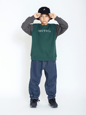 「アイテム（帽子）」を使った、BRANSHESさん（キッズ・130cm）の秋コーディネート