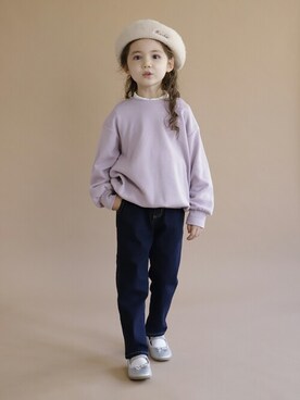 「BRANSHES（ブランシェス）のアイテム（ハンチング/ベレー帽）」を使った、BRANSHESさん（キッズ・112cm）の秋コーディネート