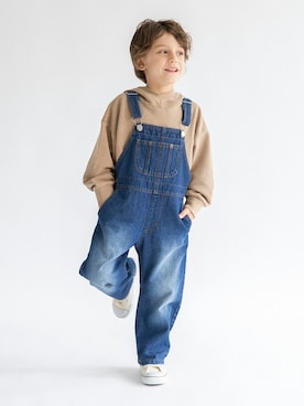 「BRANSHES（ブランシェス）のアイテム（オールインワン・サロペット）」を使った、BRANSHESさん（キッズ・110cm）の秋コーディネート