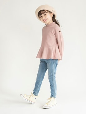 「BRANSHES（ブランシェス）のアイテム（ハンチング/ベレー帽）」を使った、BRANSHESさん（キッズ・111cm）の秋コーディネート
