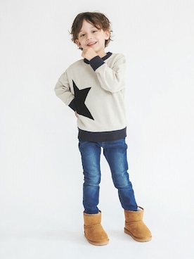 「アイテム（ブーツ）」を使った、BRANSHESさん（キッズ・110cm）の秋コーディネート