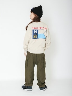 「アイテム（スウェット）」を使った、BRANSHESさん（キッズ・129cm）の冬コーディネート