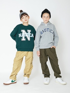 「アイテム（帽子）」を使った、BRANSHESさん（キッズ・140cm）の冬コーディネート