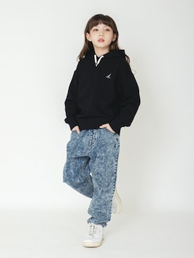 「アイテム（パーカー）」を使った、BRANSHESさん（キッズ・129cm）の冬コーディネート