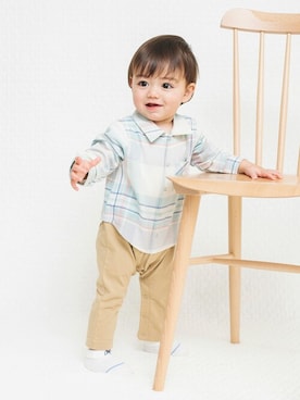 「アイテム（ロンパース）」を使った、BRANSHESさん（キッズ・76cm）の冬コーディネート