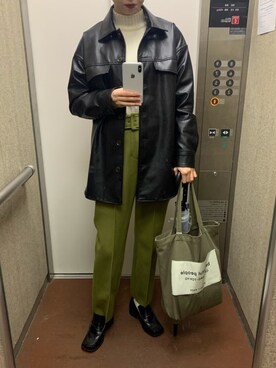 「A part by（アパートバイ）のアイテム（その他アウター）」を使った、MiKiさん（レディース・160cm）の冬コーディネート