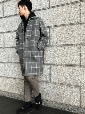 「EDIFICE（エディフィス）のアイテム（スリッポン）」を使った、IDUTSUさん（メンズ・177cm）の冬コーディネート